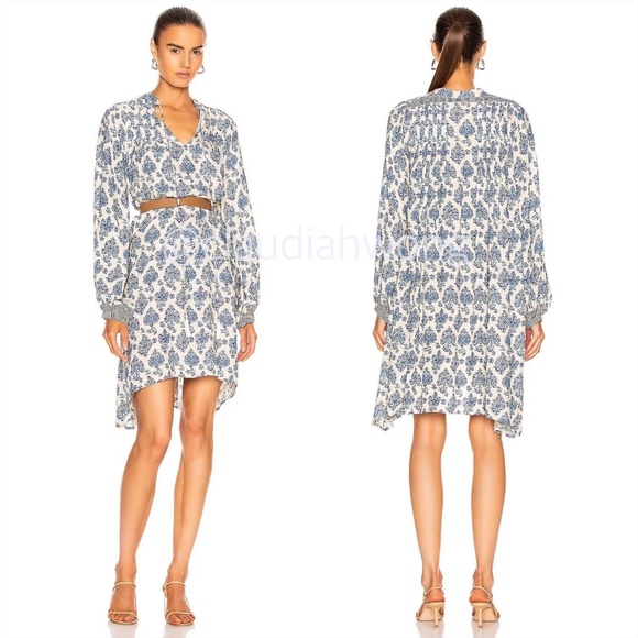 NATALIE MARTIN Lizzy Printed Short Dress in Cypress Blue - Picture 1 of 6